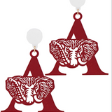 Alabama A/Elephant Filigree Earrings