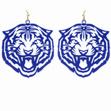 Navy Tiger Filigree Earrings