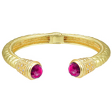 Fuchsia and Gold Cuff
