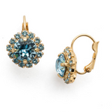 Aquamarine Haute Halo Dangle Earrings