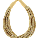 5mm 8-Row Layered Rope Necklace- Gold