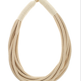5mm 8-Row Layered Rope Necklace- Beige