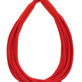 5mm 8-Row Layered Rope Necklace- Red