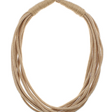 2mm Multi-Rope Necklace- Tan