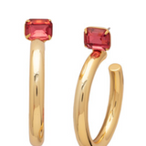 Rose Keeley Emerald Cut Hoop Earrings