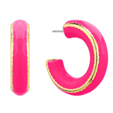 Color-Coated Acrylic Hoops – Hot Pink