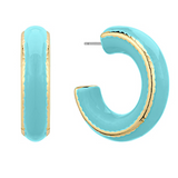 Color-Coated Acrylic Hoops – Turquoise