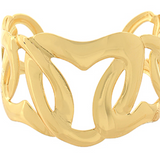 Gold Abstract Statement Cuff Bracelet
