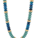Turquoise Rondelle Bead Necklace