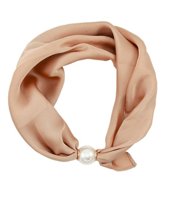 Accented Pearl Scarf Choker