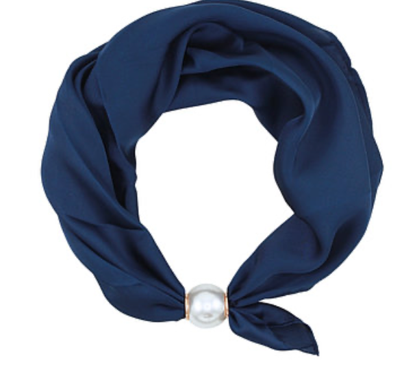 Accented Pearl Scarf Choker