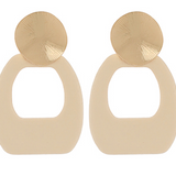 Geometric Square Wood Earrings