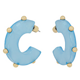 Dot Station Marble Hoops – Light Blue