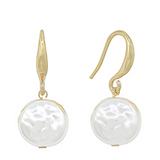 Textured Pearl Drop Earrings