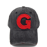 “G” Embroidered Vintage Cap – Vintage Black