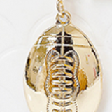 Gold Football Gameday Charm