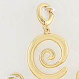Gold Open Swirl Charm