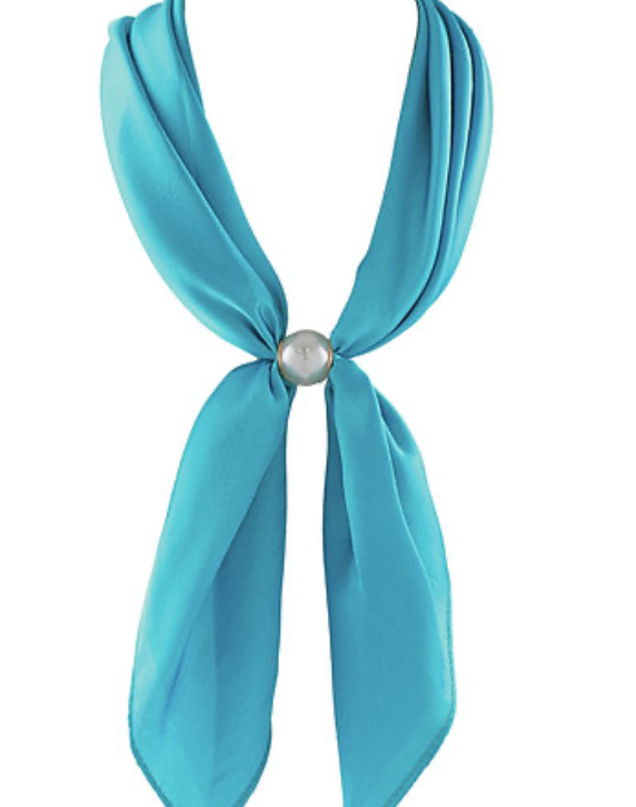 Accented Pearl Long Scarf Necklace