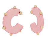 Dot Station Marble Hoops – Pink