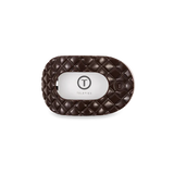 Truly Taupe Quilted Small Flat Round Hair Clip - Small