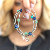 Charmed Lapis & Puzzle Piece 8mm Blessing Bracelet: Large