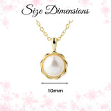 Girls 14K Gold-Plated White Pearl Necklace Kids: 14 inch