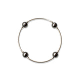 8mm Graphite Pearl Blessing Bracelet: S