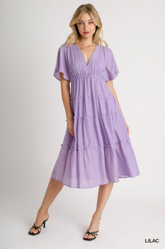 Lilac Dream Smocked Tiered Maxi Dress