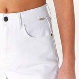 WV99651WHT High Rise Wide Leg with Self High Cuffed Hem: 3