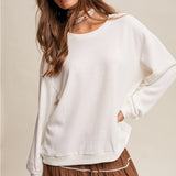 Ultra-Soft Brushed Knit Crewneck – Off White