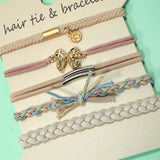 BOHO DUAL FUNCTION KNOT BRACELET HAIR TIES | 40BH104: HEART