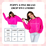 Margs Lime Puff Crop Sweatshirt: S/M