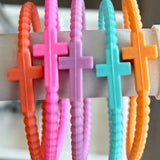 Silicone Cross Bracelet