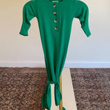 Newborn Gown Set - Christmas 2025 - Green - Baby Clothing: Hat and Headband