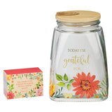 Gratitude Jar w/ Cards Glass Today I'm Grateful For