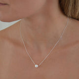 Starlight Crystal Blessing Necklace In Sterling Silver