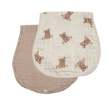 Teddybear Bamboo Muslin Burp Cloth Set 2-Pack