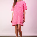 Hot Pink Washed Mineral Dress