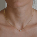 Gold Pave Crystal Blessing Necklace in Gold-Filled