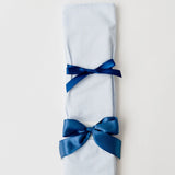 Blue Seersucker with Navy Ribbon Birthday Knife
