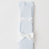 Blue Seersucker with White Ribbon Birthday Knife