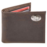 Alabama Crimson Tide Men's Collegiate Bifold Leather Wallet.: UAL Wrinkle