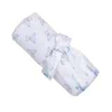 Baby's Teddy Swaddle Blanket - Light Blue: One Size
