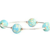 12mm Blue Jasper Blessing Bracelet: S