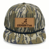 A Crimson Tide Leather Patch: Heather Grey/ White