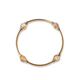 8mm Crystal Golden Shadow Gold-Filled Blessing Bracelet: L