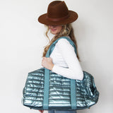 The Cassie Weekender Puffer Seafoam Green