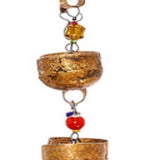 Handmade Decorative Rain Chain Wind Chime – Metal Cups, Glass Beads & Authentic NANA Bell