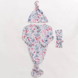 Newborn Knotted Baby Gown and Hat Set