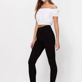 Black Stretch High Rise Ankle Skinny